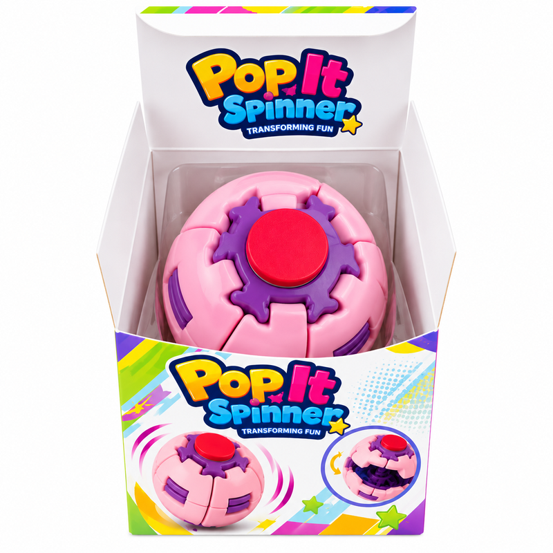 (image for) SP-01 Pink Pop It Fidget Spinner Ball